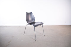 Kartell "Maui", 4-Fuß-Stuhl, Chrom/Schwarz