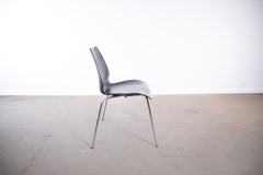 Kartell "Maui", 4-Fuß-Stuhl, Chrom/Schwarz
