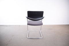 Freischwinger Interstuhl "570N", Stapelstuhl, Chrom/Grau