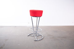 Barhocker, NowyStyl "Pinnacolada", Stoff, Chrom/Rot