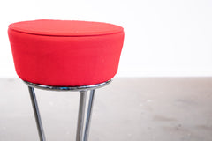 Barhocker, NowyStyl "Pinnacolada", Stoff, Chrom/Rot