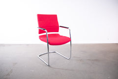 Interstuhl Freischwinger, Chrom/Rot