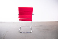 Interstuhl Freischwinger, Chrom/Rot