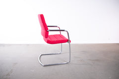 Interstuhl Freischwinger, Chrom/Rot