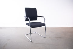 Interstuhl "550H", Freischwinger, Chrom/Schwarz