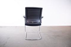 Interstuhl "550H", Freischwinger, Chrom/Schwarz