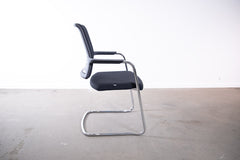 Interstuhl "550H", Freischwinger, Chrom/Schwarz