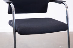 Interstuhl "550H", Freischwinger, Chrom/Schwarz