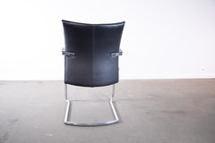 Haworth "Comforto" D5087, Freischwinger, Leder, Chrom/Schwarz