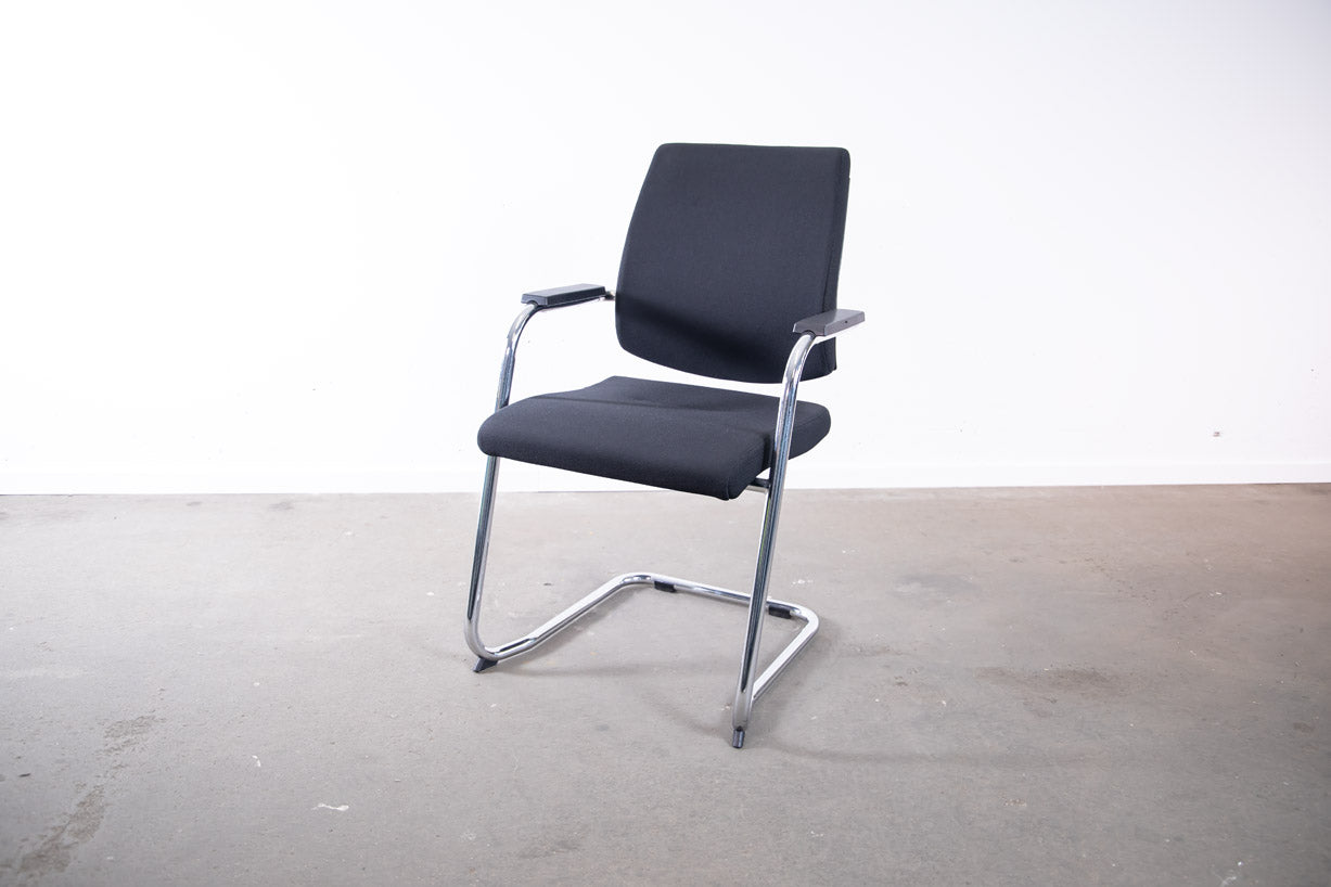 Sedus "Black Dot" bd-233, Freischwinger, Chrom/Schwarz