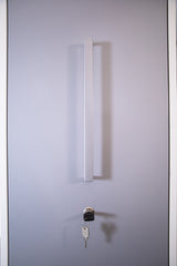 MauserMöbel Apothekerschrank grau/weiß