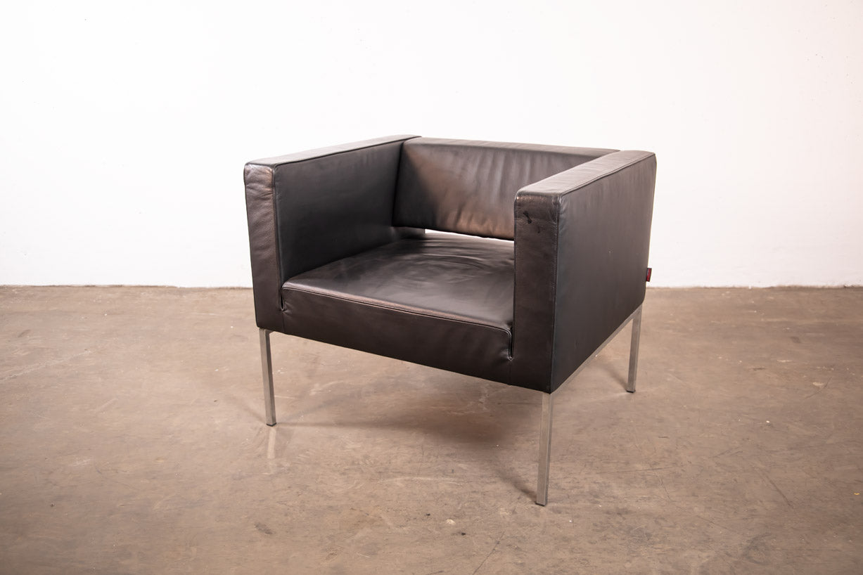 ZÜCO "Rilasso" RS 0811, Sessel, Leder, Chrom/Schwarz