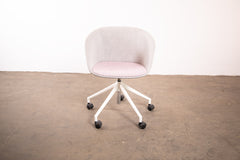 Sedus Cosy-Drehstuhl "On Spot" UC-201 mit Rollen, Weiß/Grau/Rosa