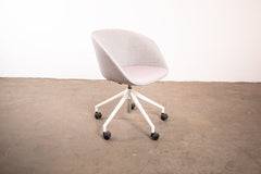 Sedus Cosy-Drehstuhl "On Spot" UC-201 mit Rollen, Weiß/Grau/Rosa