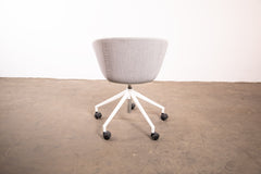 Sedus Cosy-Drehstuhl "On Spot" UC-201 mit Rollen, Weiß/Grau/Rosa