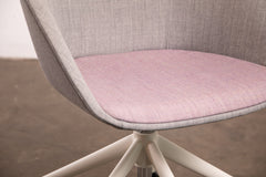 Sedus Cosy-Drehstuhl "On Spot" UC-201 mit Rollen, Weiß/Grau/Rosa