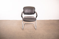 Sedus Freischwinger, Leder, Chrom/Schwarz