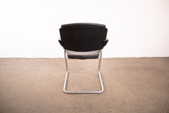 Sedus Freischwinger, Leder, Chrom/Schwarz