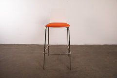 Sedus "meet chair", Barhocker, Chrom/Orange/Weiß