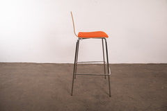 Sedus "meet chair", Barhocker, Chrom/Orange/Weiß
