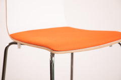Sedus "meet chair", Barhocker, Chrom/Orange/Weiß