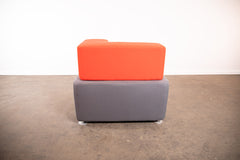 Steelcase "B-Free" Lounge-Ecke Grau/Rot