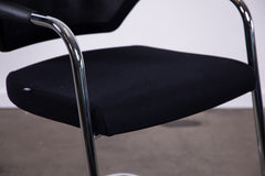 Sedus "Quarterback" dp233, Freischwinger, Chrom/Schwarz