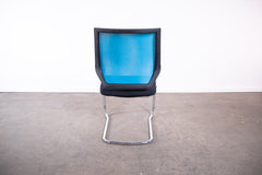 Sedus "Quarterback" qb233, Freischwinger, Chrom/Schwarz/Türkis