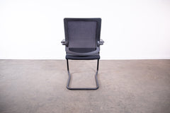 Sedus "Black Dot Net bd 236" Freischwinger mit Netzrücken, Stapelstuhl, Schwarz