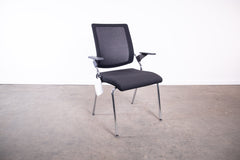 Sedus "Black Dot Net bd228", 4-Fuß-Stuhl, Chrom/Schwarz