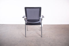 Sedus "Black Dot Net bd228", 4-Fuß-Stuhl, Chrom/Schwarz