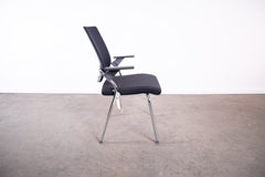 Sedus "Black Dot Net bd228", 4-Fuß-Stuhl, Chrom/Schwarz