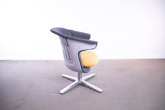 Steelcase "I2I" Loungesessel, Chrom/Grau/Orange