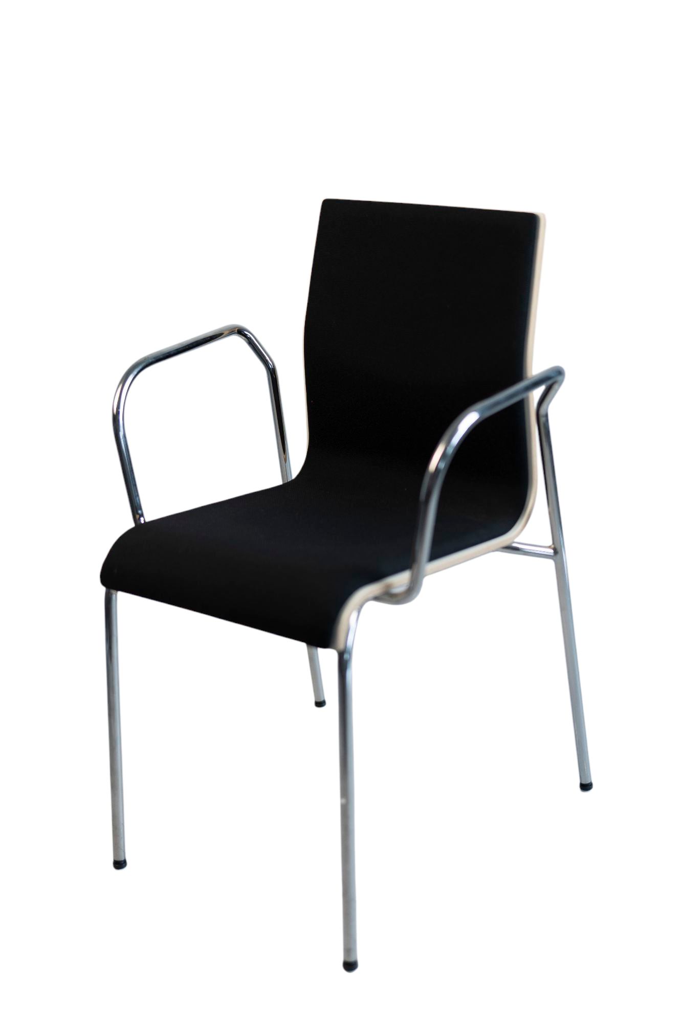 Ahrend Besucherstuhl weiß/schwarzer Sitz