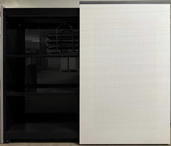 MauserMöbel Apothekerschrank grau/weiß