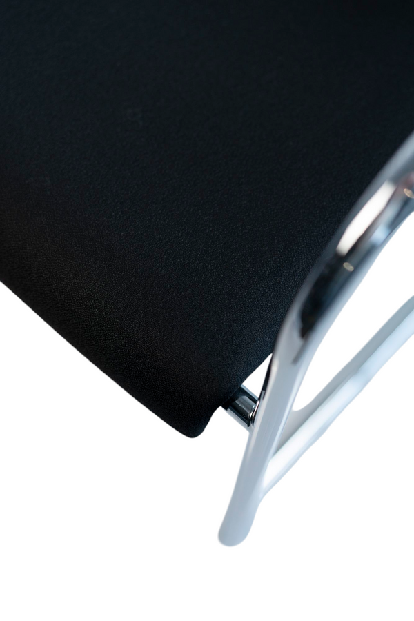 Brunner "Verona", Freischwinger, Stoff, Chrom/Schwarz