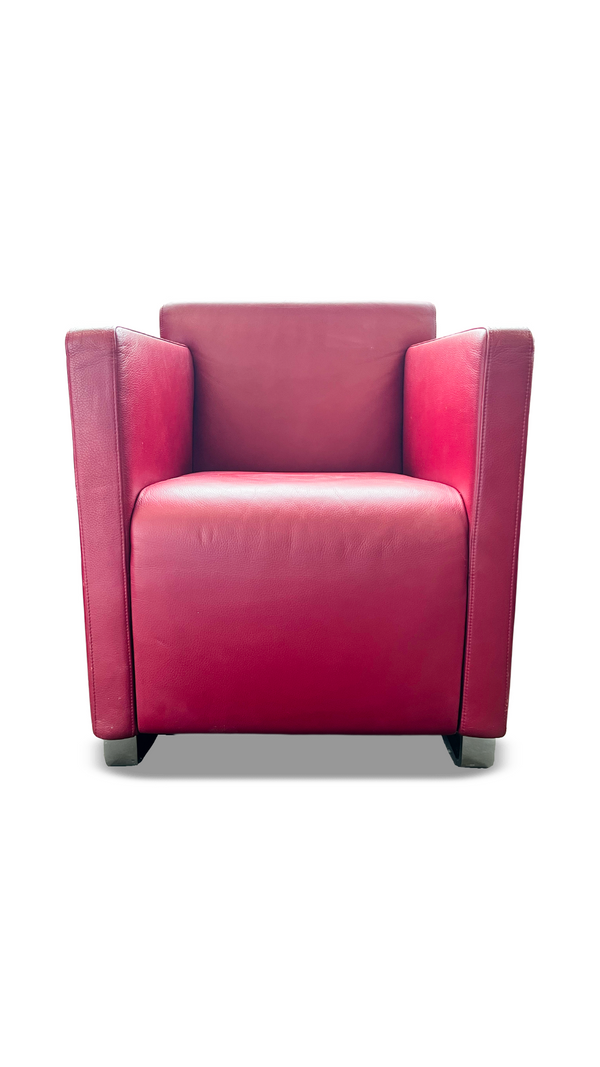 Cor QUANT Ledersessel rot/chrom