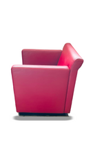 Cor QUANT Ledersessel rot/chrom
