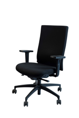 Bürodrehstuhl "Adjust", schwarz, Stoff - Dauphin