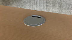 König + Neurath – elektrisch höhenverstellbarer Schreibtisch, T-Fuß, 200 x 80 cm, Buche