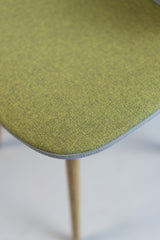 Sedus "se:do", 4-Fuß-Stuhl, Eiche/Grau/Grün