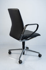 Sedus "se:line", Bürodrehstuhl, Leder, Schwarz