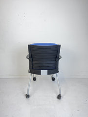 Steelcase "Number One", Klappstuhl, Hellgrau/Blau