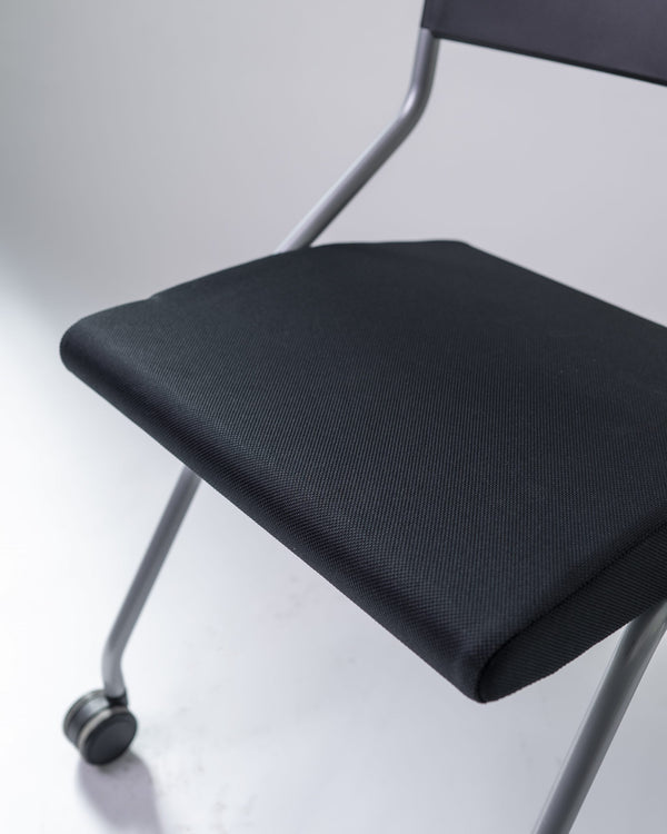 Sedus "flip flap", Klappstuhl mit Rollen, Silbergrau matt/Schwarz