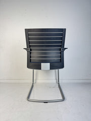 Steelcase "Werndl #1", Freischwinger, Silber/Blau/Schwarz