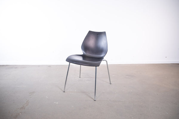 Kartell "Maui", 4-Fuß-Stuhl, Chrom/Schwarz
