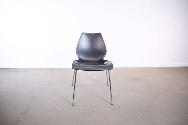 Kartell "Maui", 4-Fuß-Stuhl, Chrom/Schwarz