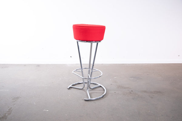 Barhocker, NowyStyl "Pinnacolada", Stoff, Chrom/Rot