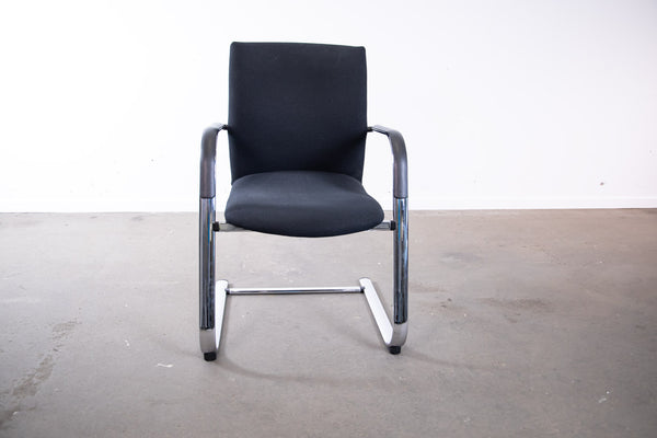 Haworth "Comforto D5208", Freischwinger, Chrom/Schwarz