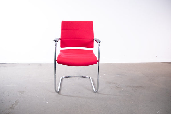 Interstuhl Freischwinger, Chrom/Rot